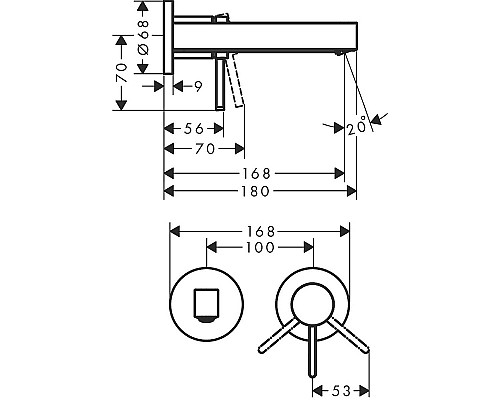 Смеситель для раковины Hansgrohe Finoris 76051700 Белый матовый