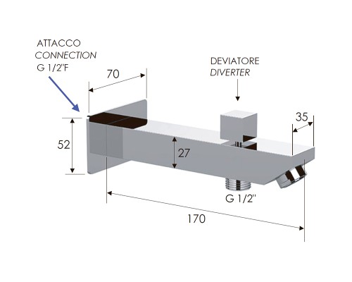 Излив для смесителя Remer 91QD Хром