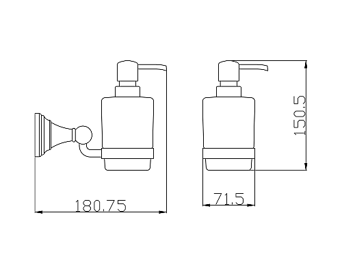 Дозатор для жидкого мыла Rav Slezak Morava MKA0303CMAT Черный матовый