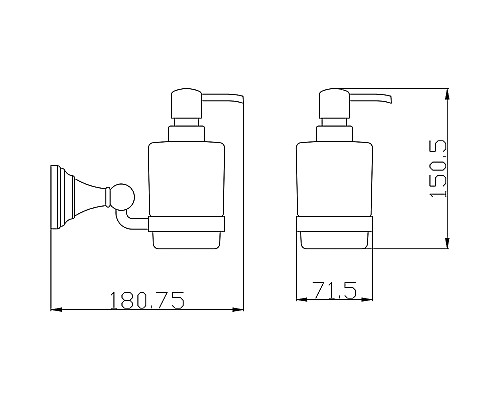 Дозатор для жидкого мыла Rav Slezak Morava MKA0303CMAT Черный матовый