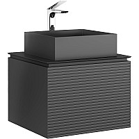 Тумба под раковину Jorno Stone 60 Stn.01.60/P/A/JR подвесная Антрацит