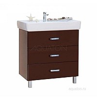 Тумба под раковину Америна 80 М темно-коричневая Aquaton 1A169101AM430