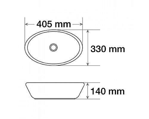 Раковина-чаша CeramaLux 40 7138 Белая
