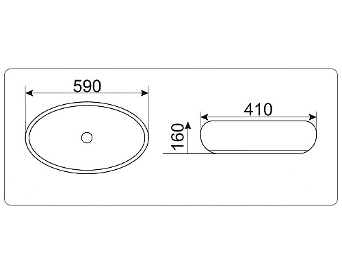 Раковина-чаша CeramaLux 59 9030А Белая