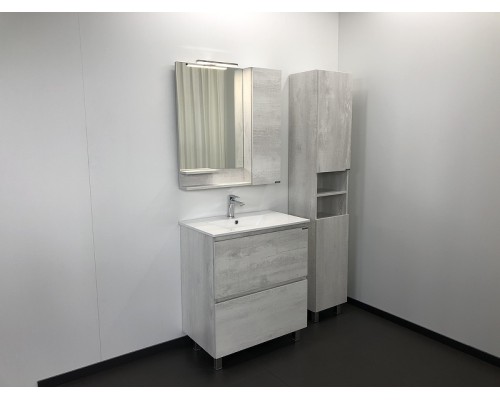 Зеркало со шкафом Comforty Верона 75 Дуб белый