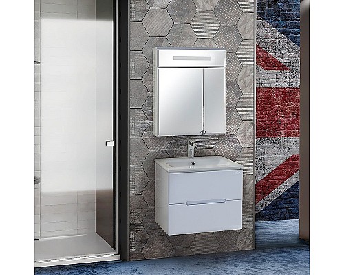 Зеркальный шкаф Onika Сигма 60.01 206034 с подсветкой Белый