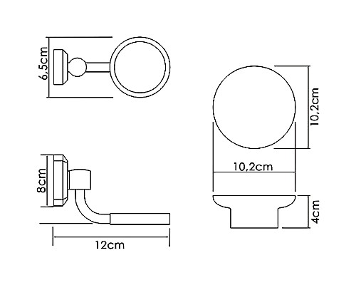 Мыльница WasserKRAFT K-28129 Хром Белая