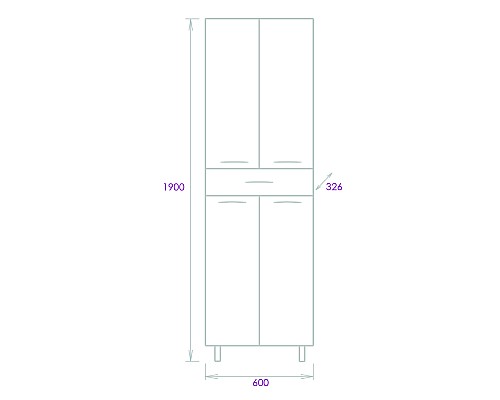 Шкаф пенал Onika Модерн 60.10 406002 Белый