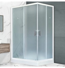 Душевой уголок Royal Bath HP 120х80 с поддоном профиль Белый стекло матовое