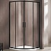 Душевой уголок Vincea Garda 90x90 VSQ-1G900CLB профиль Черный стекло прозрачное