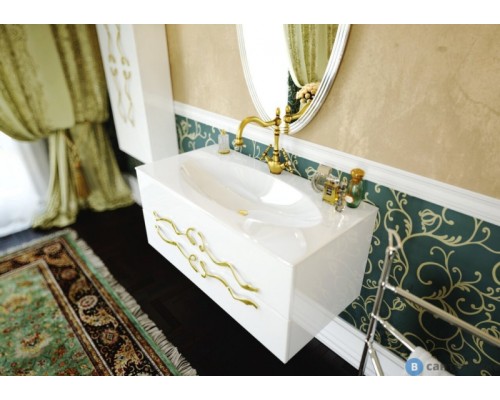 Тумба под раковину Clarberg Due amanti 120 DUE0112W подвесная Белая без ручек