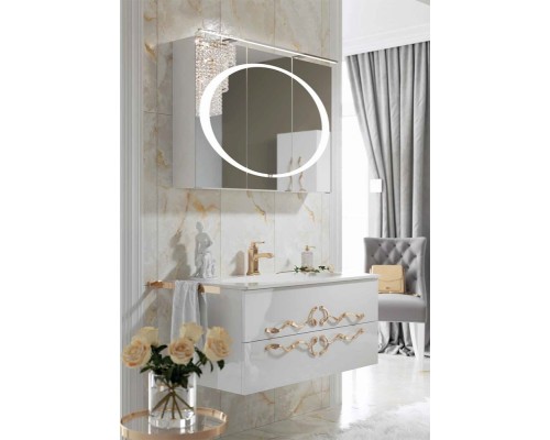 Тумба под раковину Clarberg Due amanti 120 DUE0112W подвесная Белая без ручек