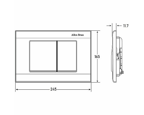 Клавиша смыва Allen Brau Liberty 9.20002.MG Сатин