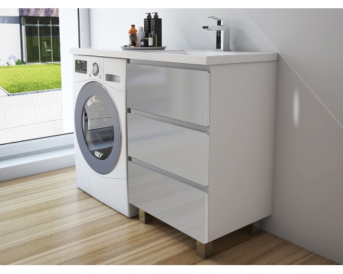 Тумба с раковиной Эстет Dallas Luxe 105 R ФР-00009669 Белая