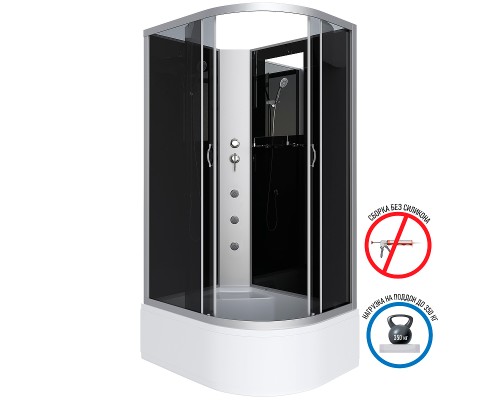 Душевая кабина Niagara Classic 120x80 L NG-2510-14LBKG с гидромассажем