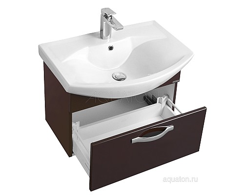 Тумба под раковину Ария 65 темно-коричневая Aquaton 1A134001AA430 Тумба под раковину Ария 65 темно-коричневая Aquaton 1A134001AA430