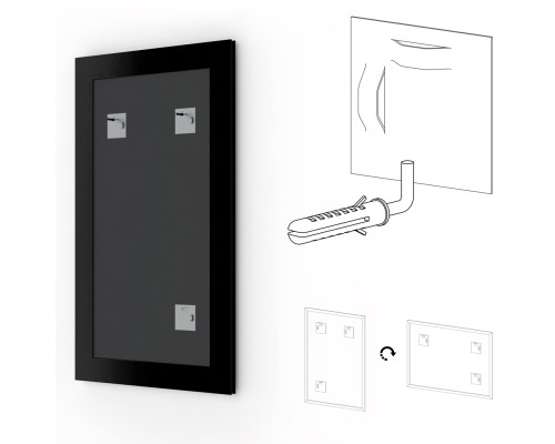 Зеркало Evoform Definite 156х76 BY 1121 в багетной раме - Состаренное золото 67 мм