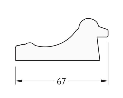 Зеркало Evoform Definite 156х76 BY 1121 в багетной раме - Состаренное золото 67 мм