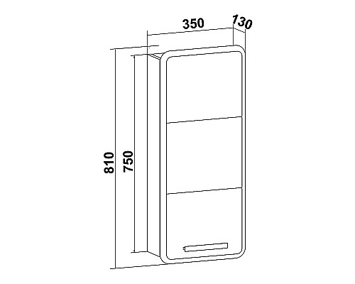 Подвесной шкаф Runo Эрика 35 00-00001130 Белый