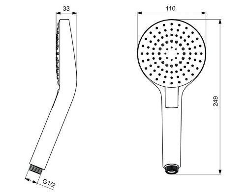 Душевая система Ideal Standard Ideal Rain Soft Evo A6983AA с термостатом Хром