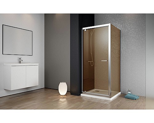Душевая стенка Radaway Twist S 80 382011-08 профиль Хром стекло коричневое