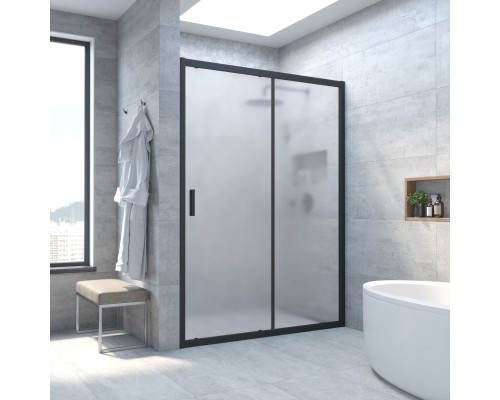 Дверь в душевой проем ZP NOVO 115 02М 10 стекло сатин