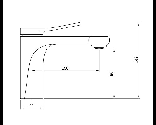 Смеситель для раковины Bronze de Luxe Element EL02XGB матовое золото