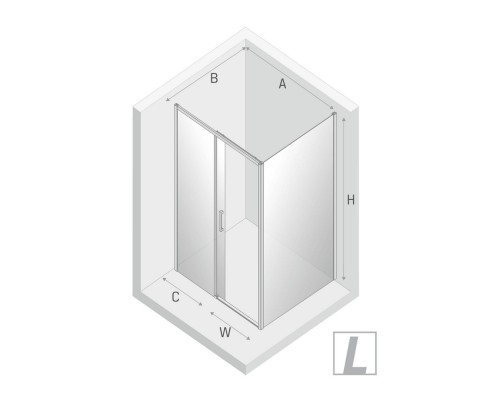 Душевое ограждение NEW TRENDY PRIME 160x80x200 (хром)