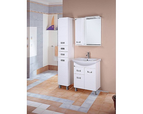 Зеркало со шкафом Onika Балтика 67.02 L 206701 с подсветкой Белое