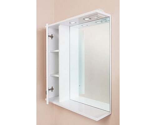 Зеркало со шкафом Onika Балтика 67.02 L 206701 с подсветкой Белое