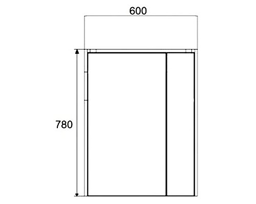 Зеркальный шкаф Roca Ronda 60 ZRU9302968 с подсветкой Белый глянец Антрацит