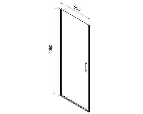 Душевая дверь Vincea Alpha 90 VDP-3AL900CL профиль Хром стекло прозрачное