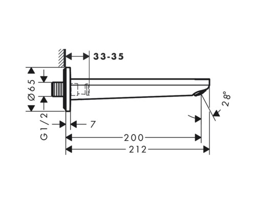 Излив для смесителя Hansgrohe Rebris S 72430000 Хром