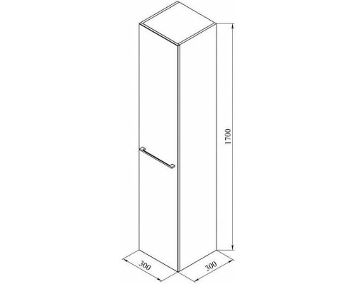 Шкаф пенал De Aqua Токката Тока 1S 30 L 167317 подвесной Белый