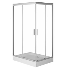 Душевой уголок AM.PM Gem 120x90 профиль Хром матовый стекло прозрачное