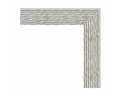 Зеркало Evoform Definite 111х61 BY 3198 в багетной раме - Волна алюминий 46 мм