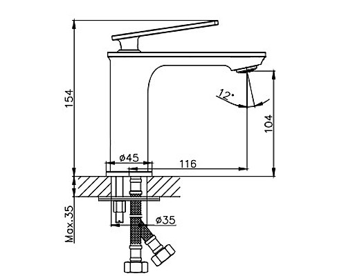 Смеситель для раковины Haiba HB10589 Хром
