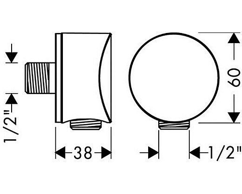 Шланговое подключение для душа Hansgrohe Fixfit 27453000