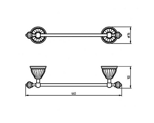 Полотенцедержатель Migliore Olivia 17500 Хром Белый