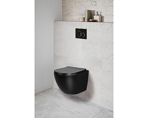 Унитаз Vincea Globo VT1-14SMB подвесной Черный матовый с сиденьем Микролифт
