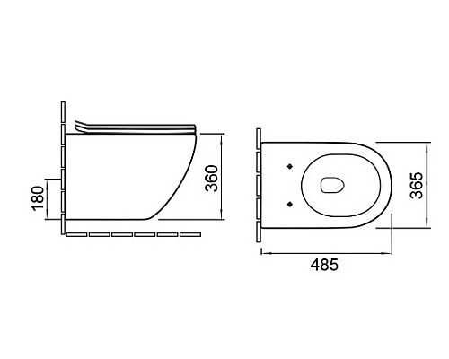Унитаз Vincea Globo VT1-14SMB подвесной Черный матовый с сиденьем Микролифт