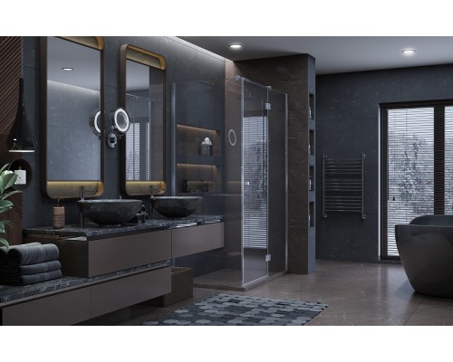 Душевой уголок Ambassador Diamond 120х80 12011104R профиль Хром стекло прозрачное