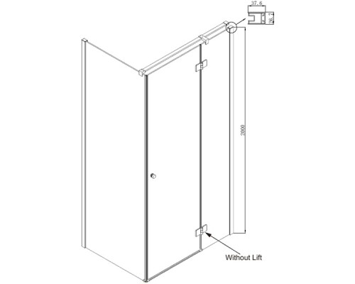 Душевой уголок Ambassador Diamond 120х80 12011104R профиль Хром стекло прозрачное