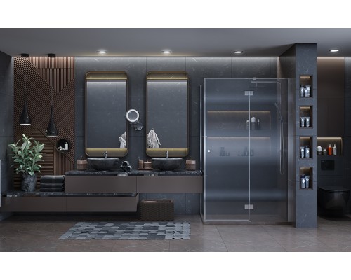 Душевой уголок Ambassador Diamond 120х80 12011104R профиль Хром стекло прозрачное