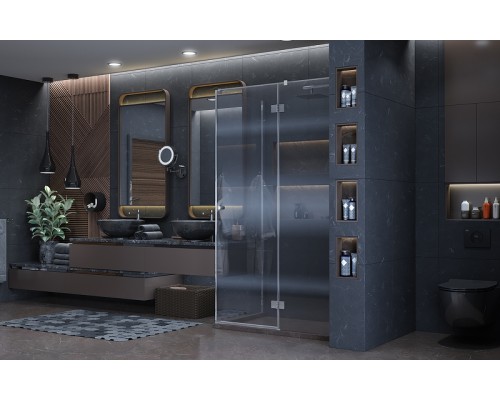 Душевой уголок Ambassador Diamond 120х80 12011104R профиль Хром стекло прозрачное