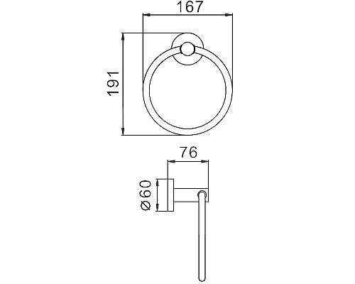 Кольцо для полотенец Haiba HB8304 Нержавеющая сталь