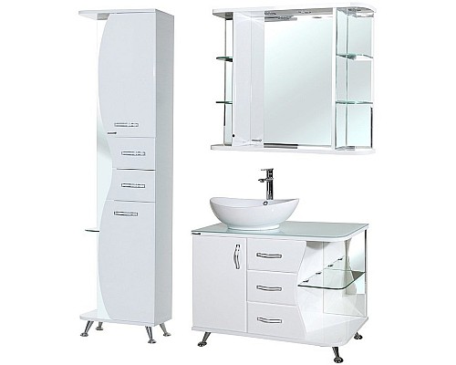 Шкаф пенал Bellezza Рио 50 R 4623606021017 Белый