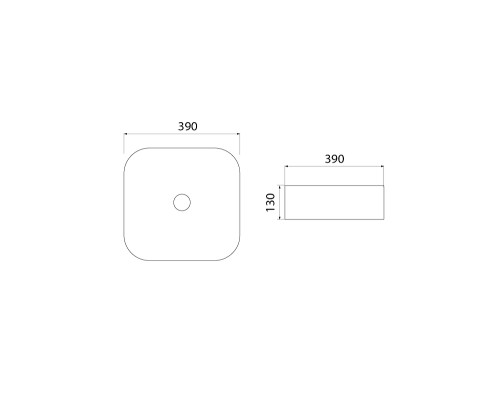 Раковина-чаша Iddis Bridge 39 BRIBM04i27 Черная матовая