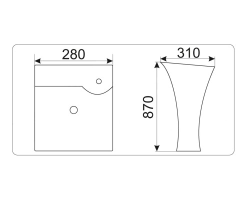 Раковина CeramaLux 28 M9012 Белая