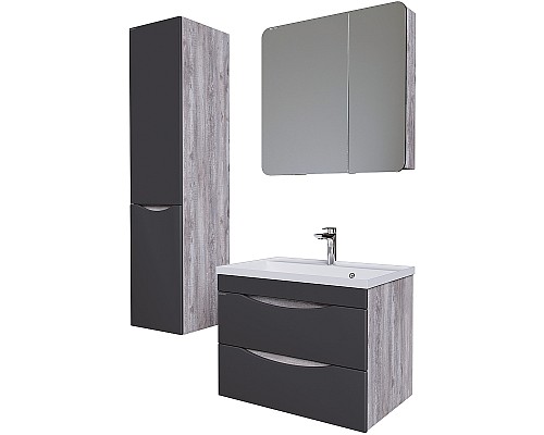 Тумба под раковину Grossman Талис 70 107010 подвесная Бетон пайн Серая